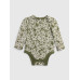 GAP - Baby body organic s květy - Zelená