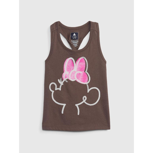 GAP - Baby organic tílko GAP & Disney Minnie - Hnědá