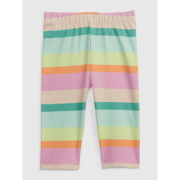 GAP - Baby pruhované organic capri legíny - Barevná