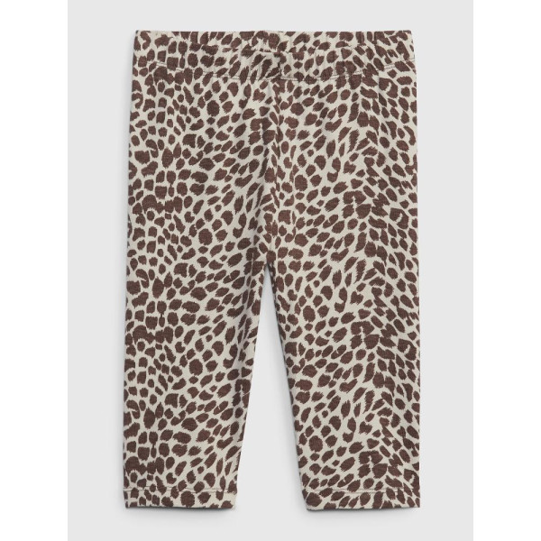 GAP - Baby organic capri legíny leopard - Béžová