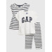 GAP - Baby pruhovaný letní outfit - Bílá