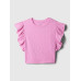 GAP - Baby crop top s volánky - Růžová