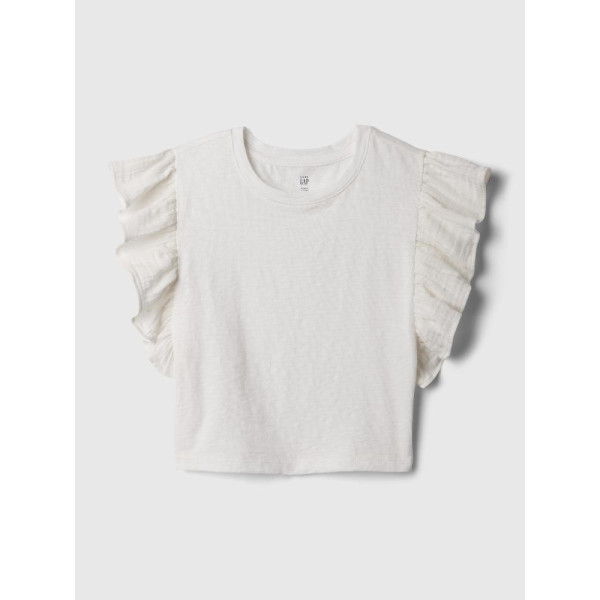 GAP - Baby crop top s volánky - Bílá