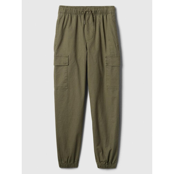 GAP - Dětské cargo twill tepláky - Zelená