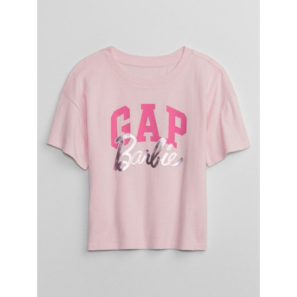 GAP - Dětské tričko GAP & Barbie™ - Růžová